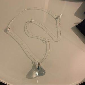 Swarovski Necklace - Pale Blue Crystal Pendant